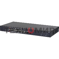 Коммутатор Dahua DH-CS4220-16GT-240 (L2) 16x100 Мбит/с 2x1 Гбит/с 2xКомбо(1000BASE-T/SFP) 16PoE 265W управляемый