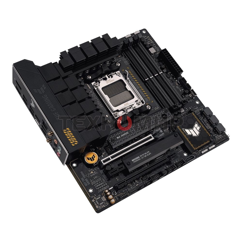 Материнская плата ASUS TUF GAMING B650M-PLUS WIFI, AM5, AMD B650, 4xDDR5, 4xSATA, 2xM.2, 1xPCIe 4.0 x16, 1xPCIe 4.0 x4, 1xDP, 1xHDMI, 1x 2.5Gb LAN, 4xUSB-A 3.2 Gen 2, 1xUSB-A 3.2 Gen 1, 1xUSB-C 3.2 Gen 2x2, 5x3.5 мм, 7.1, mATX