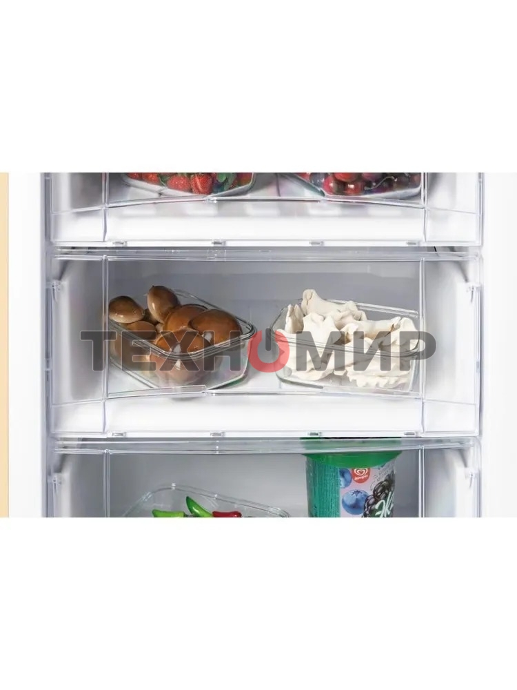 Холодильник Nordfrost NRB 152 ME бежевый мрамор двухкамерный 205/115 л морозилка снизу, капельная система