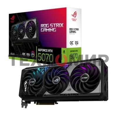 Видеокарта ASUS RTX 5070 ROG STRIX OC 12Gb GDDR7 192bit 3xDP 2xHDMI 3FAN RTL ROG-STRIX-RTX 5070-O12G-GAMING