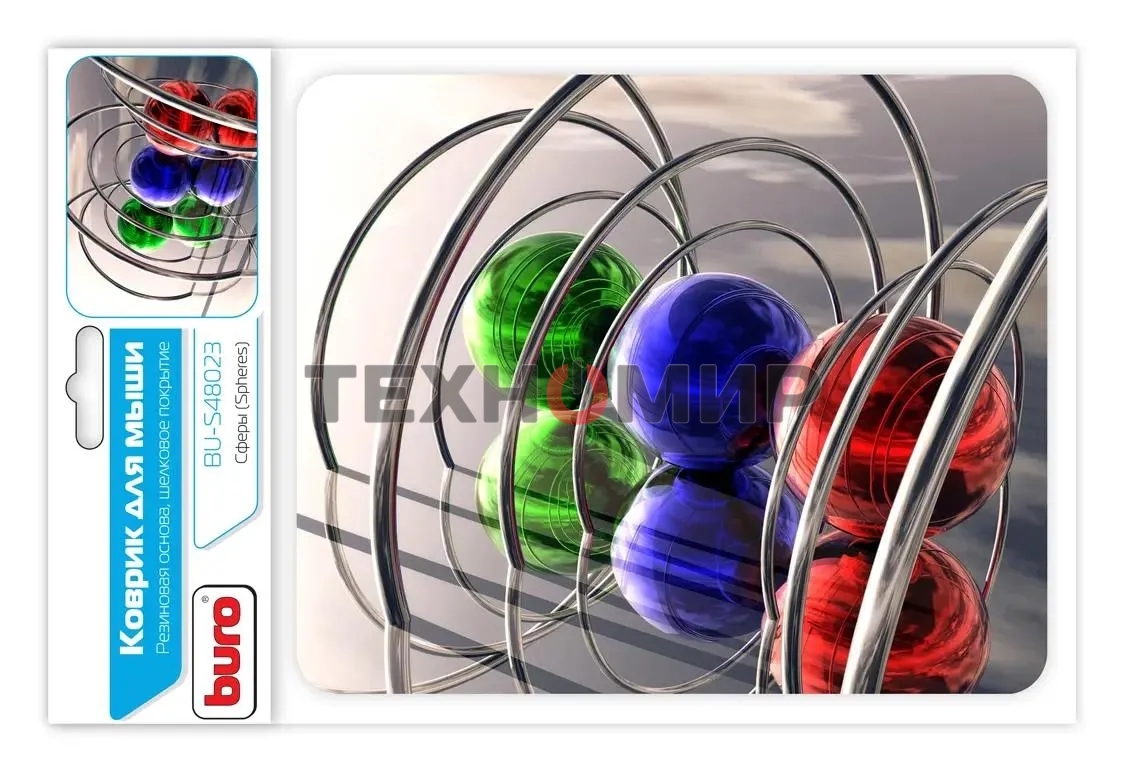 Коврик для мыши Buro BU-S48023 рисунок/сферы