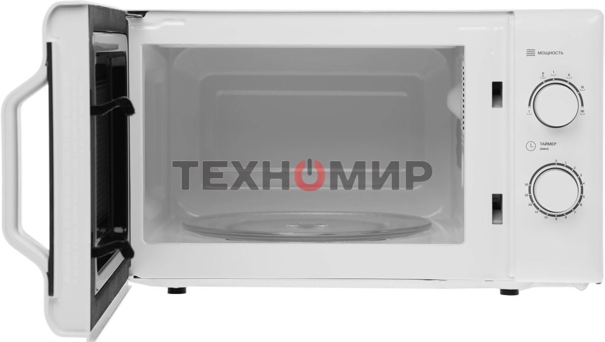 Микроволновая печь Hyundai HYM-M2051 белый, 20 л, 700 Вт, переключатели - поворотный механизм