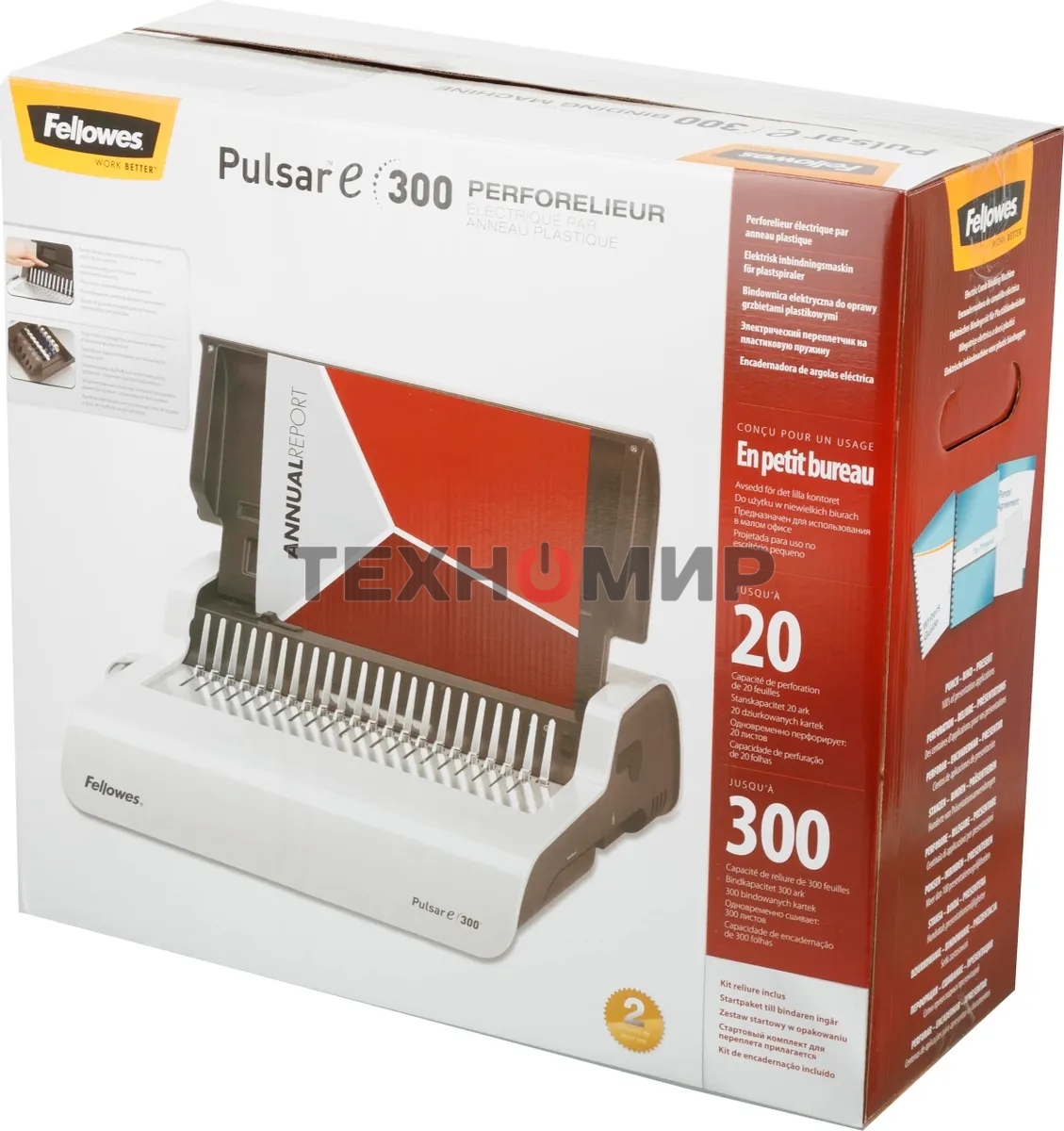 Переплетчик Fellowes Pulsar E (FS-56207) A4/перф.15л.сшив/макс.300л./пластик.пруж. (6-38мм)/электр.