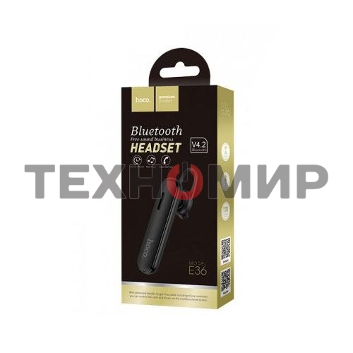 Гарнитура в 1 ухо HOCO E36 черный