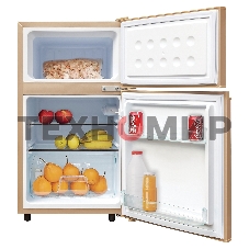 Холодильник BBK RF-099 бежевый двухкамерный 65/33л морозилка сверху, ручное