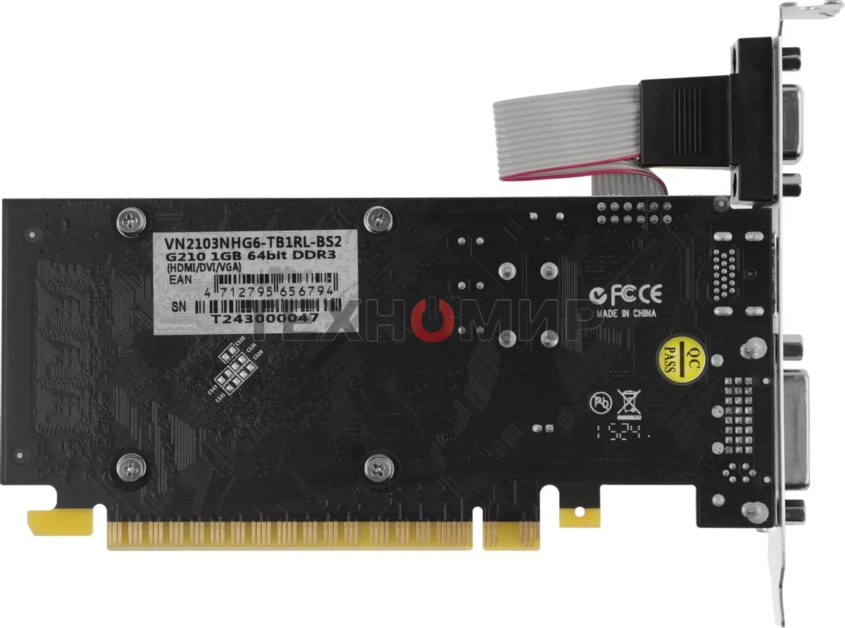 Видеокарта Biostar PCI-E G210-1Gb D3 LP NVIDIA GeForce 210 1Gb 64bit DDR3 589/1333 DVIx1 HDMIx1 CRTx1 Ret low profile