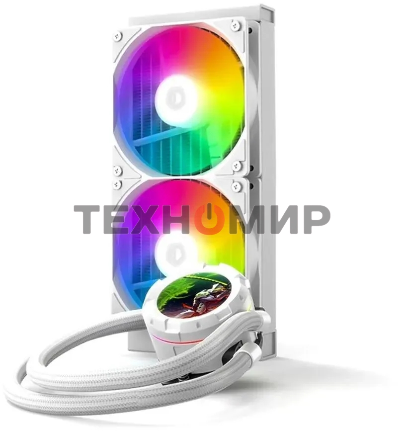 Система жидкостного охлаждения ID-Cooling SL240 XE ARGb белый 120мм алюминий+медь 1800rpm 30db 4-pin 300W