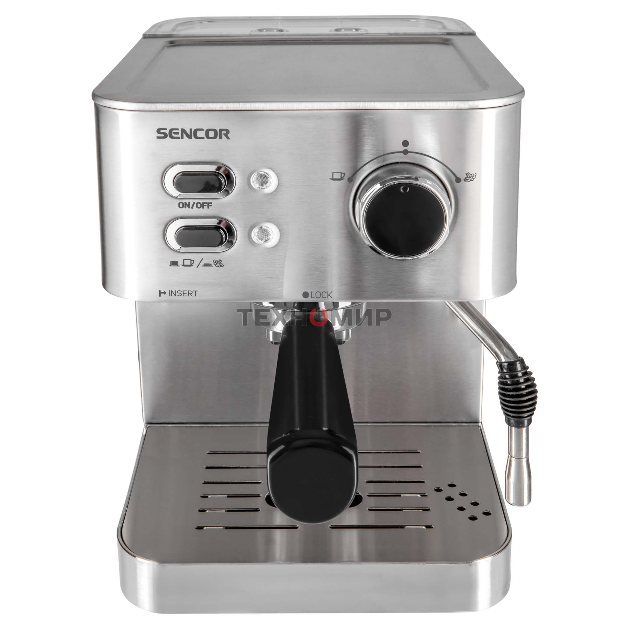 Кофеварка рожковая Sencor SES 4010SS серый, исп. кофе - молотый, 1.5 л, 1050 Вт, 15 бар