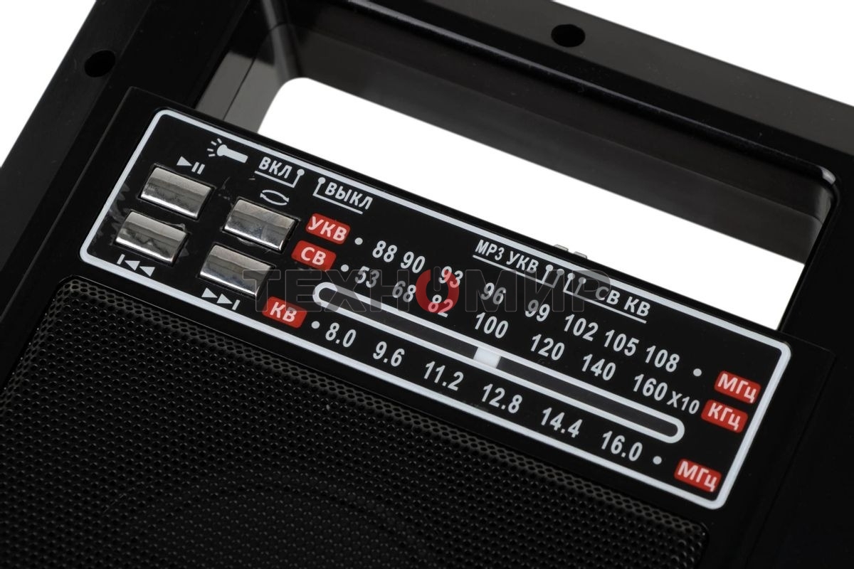 Радиоприемник портативный Сигнал Vikend Traveler черный USB SD/MMC