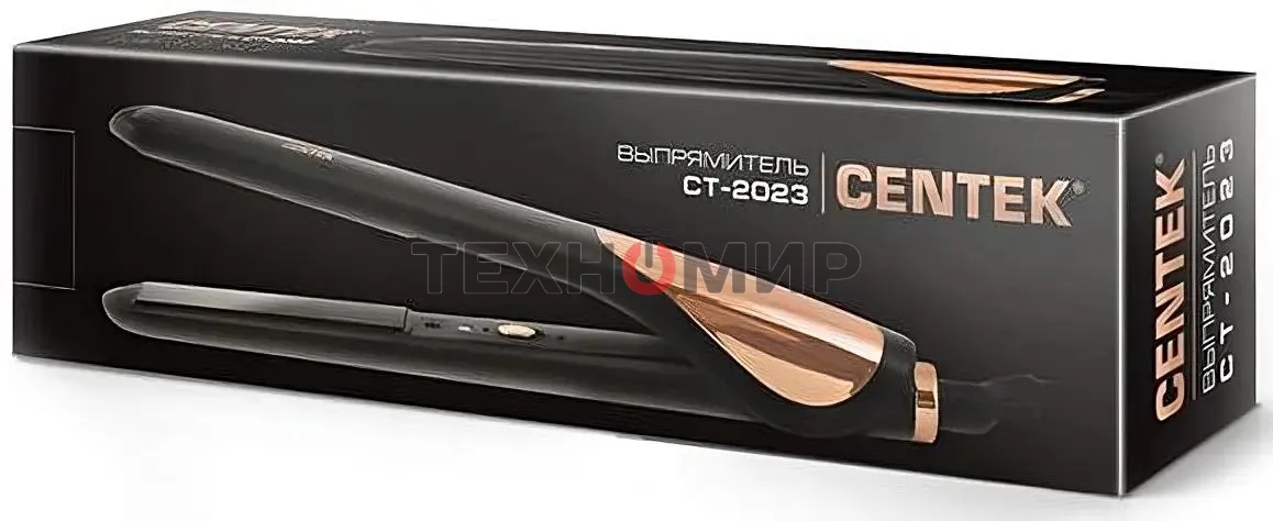 Выпрямитель для волос Centek CT-2023 25Вт LED, пластины 85х22 мм с керам. покрытием, быстр нагрев до 220°