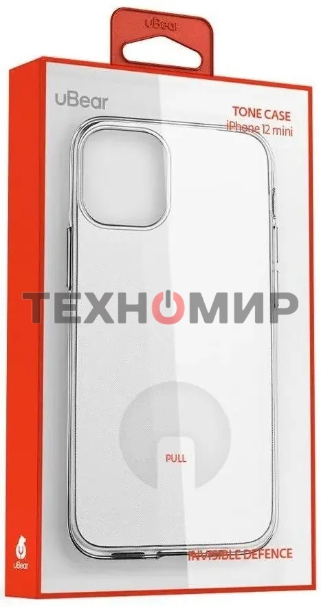 Чехол (клип-кейс) UBEAR Tone Case, для Apple iPhone 12 mini, прозрачный cs58tt54tn-i20