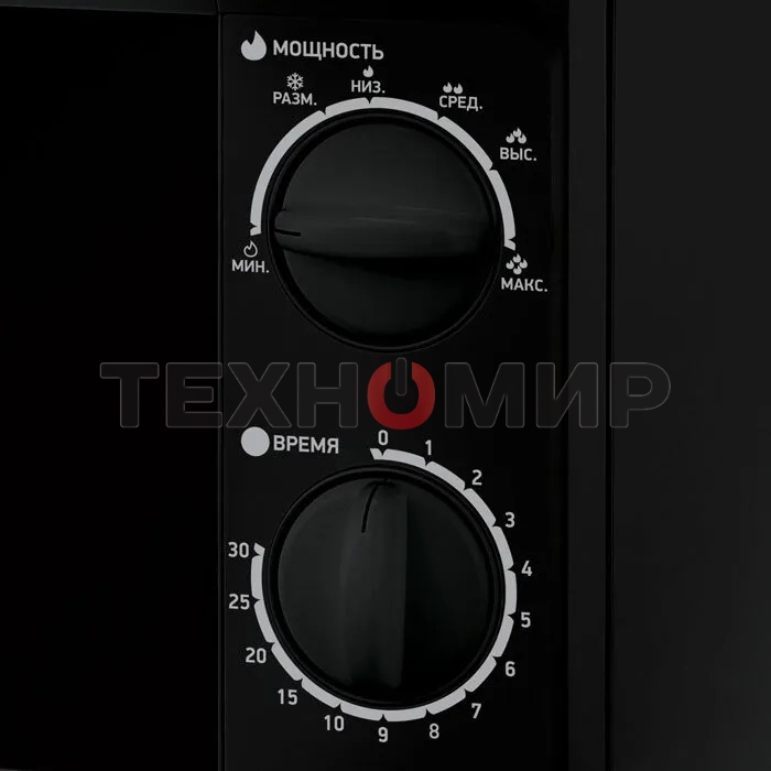 Микроволновая печь BBK 20MWS-706M/B черный, 20 л, 700 Вт, переключатели - поворотный механизм