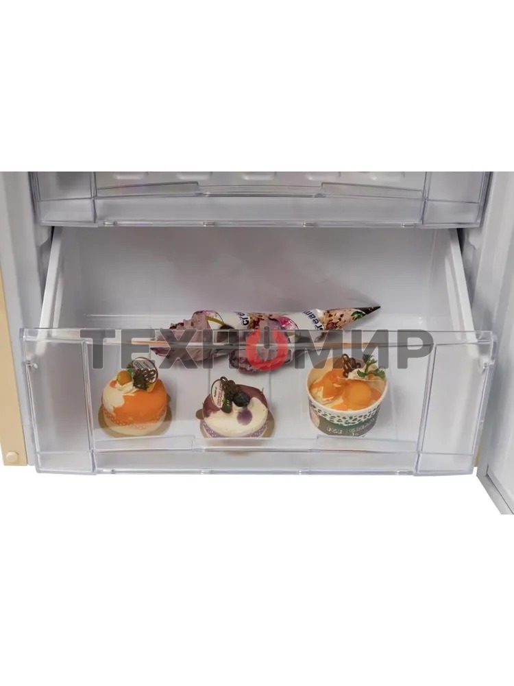 Холодильник Nordfrost NRB 152 ME бежевый мрамор двухкамерный 205/115 л морозилка снизу, капельная система