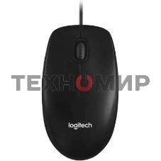 Мышь проводная Logitech M100/100R DARK/GREY (темно-серая/черная), 1000 dpi, USB, кнопки - 3