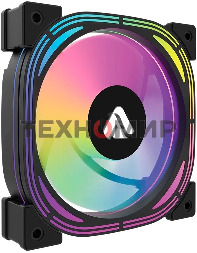 Кулер Lyambda LAC-02 (чёрный, ARGB, 800-1200 RPM, 18-30 dBA, 65 CFM, 4-Pin/5v ARGB)