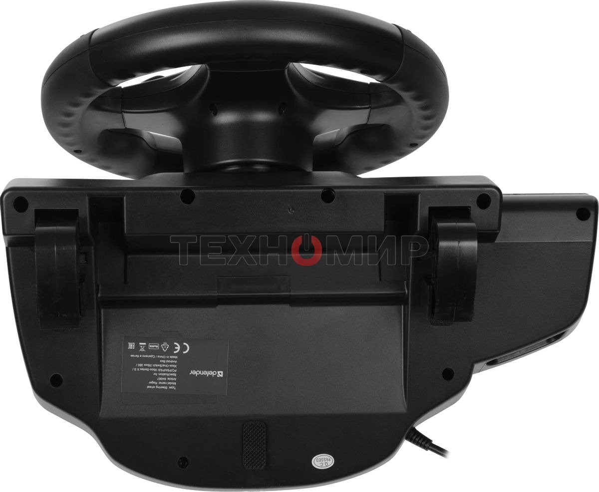 Игровой руль DEFENDER (64067) Rager черн,PC/PS/Xbox/Switch,педали