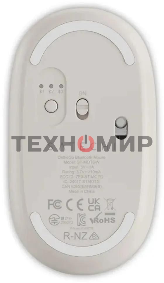 Мышка компьютерная Satechi OntheGo Bluetooth Mouse with USB-C Rechargeable Battery, песочный