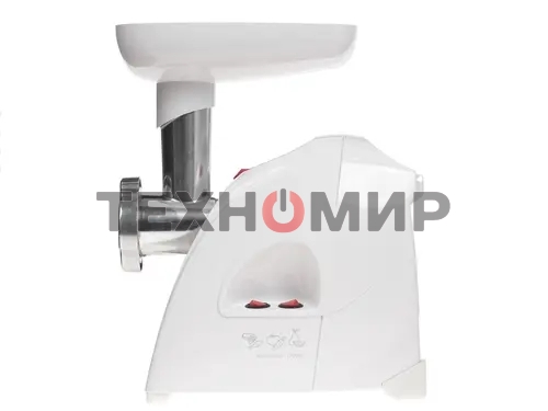 Мясорубка электрическая Аксион М41.04 белый, 1700 Вт, 2.0 кг/мин, реверс, защита от перегрузки, насадки - 4