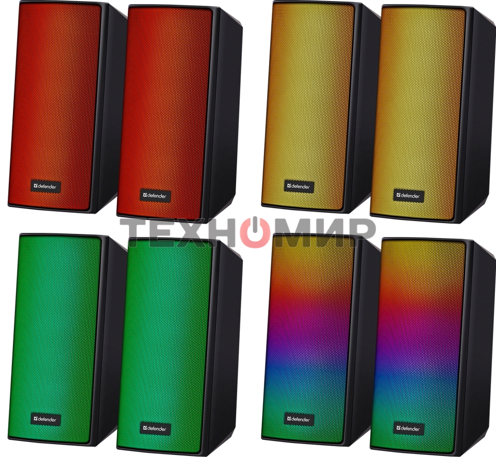 Акустическая система 2.0 Defender Spitfire black (6Вт, питание от USB, bluetooth)