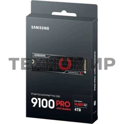 Накопитель SSD 4Tb Samsung 9100 PRO, M.2, PCI-E 5.0 x4, TLC 3D NAND R/W - 14800/13400 Mb/s с радиатором