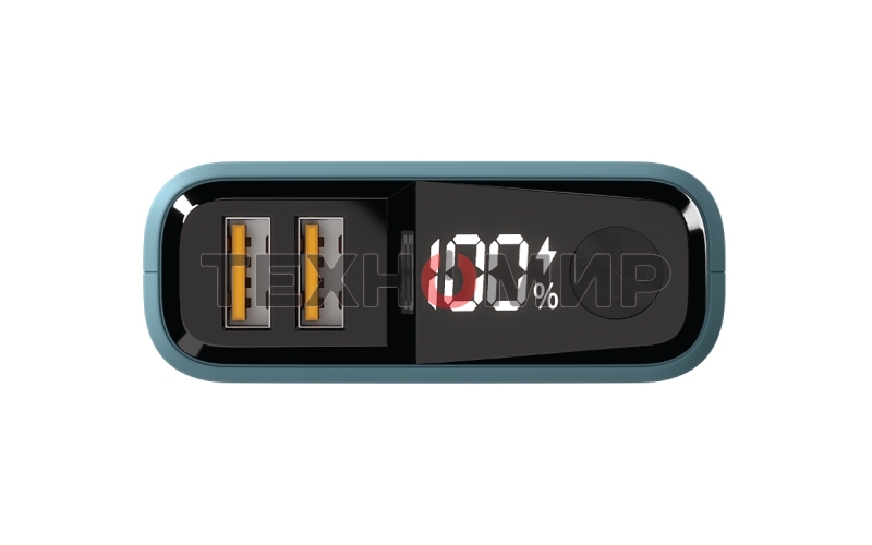 Портативный аккумулятор OLMIO QS-10, 10000mAh, 22.5W QuickCharge3.0/PowerDelivery, LCD, темно-зеленый