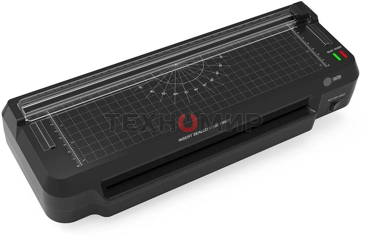 Ламинатор Cactus CS-LAB-F1 черный A4 (70-125мкм) 25 см/мин (2 вал.) хол. лам. лам. фото