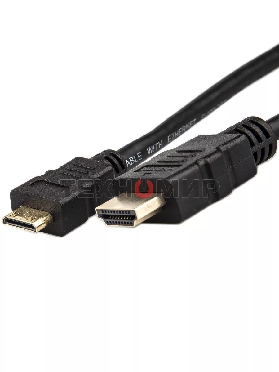 Кабель HDMI-19M --- MiniHDMI-19M ver 2.0+3D/Ethernet,1m Telecom