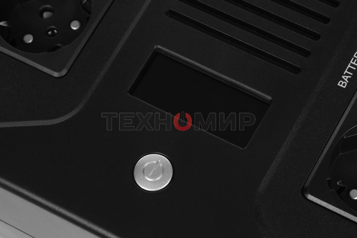 Источник бесперебойного питания SMARTWATT UPS SAFE PRO LCD 800 черный 800/480 ВА/Вт, напольный/настенный, линейно-интерактивный, LCD дисплей, Shuko CEE7/4 - 8 шт. (4 шт. с резервным питанием, 4 шт. - сетевой фильтр)