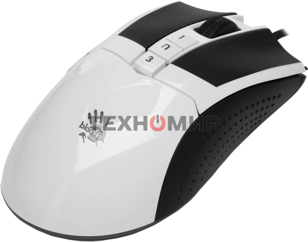 Мышь проводная A4Tech Bloody W90 Max белый/черный, 10000 dpi, USB, кнопки - 10