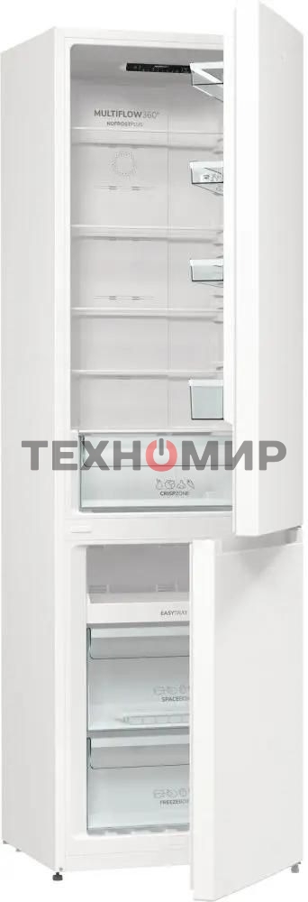 Холодильник Gorenje NRK6201PW4 белый двухкамерный 235/96л морозилка снизу
