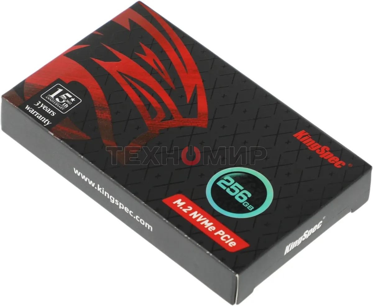 Накопитель SSD KingSpec NE-256, 256Gb, M.2 2280, PCIe 3.0 x4, NVMe, R/W 2000/1300