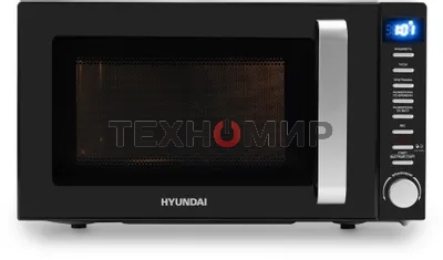 Микроволновая печь Hyundai HYM-D3034 черный/серебристый, 20 л, 700 Вт, переключатели - кнопки, поворотный механизм