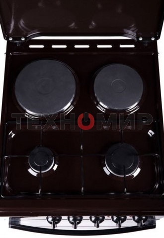 Плита комбинированная Flama RK 2211 B черный, конфорок 2 газовых и 2 электрических, духовка 50 л, 50 см x 85 см x 60 см