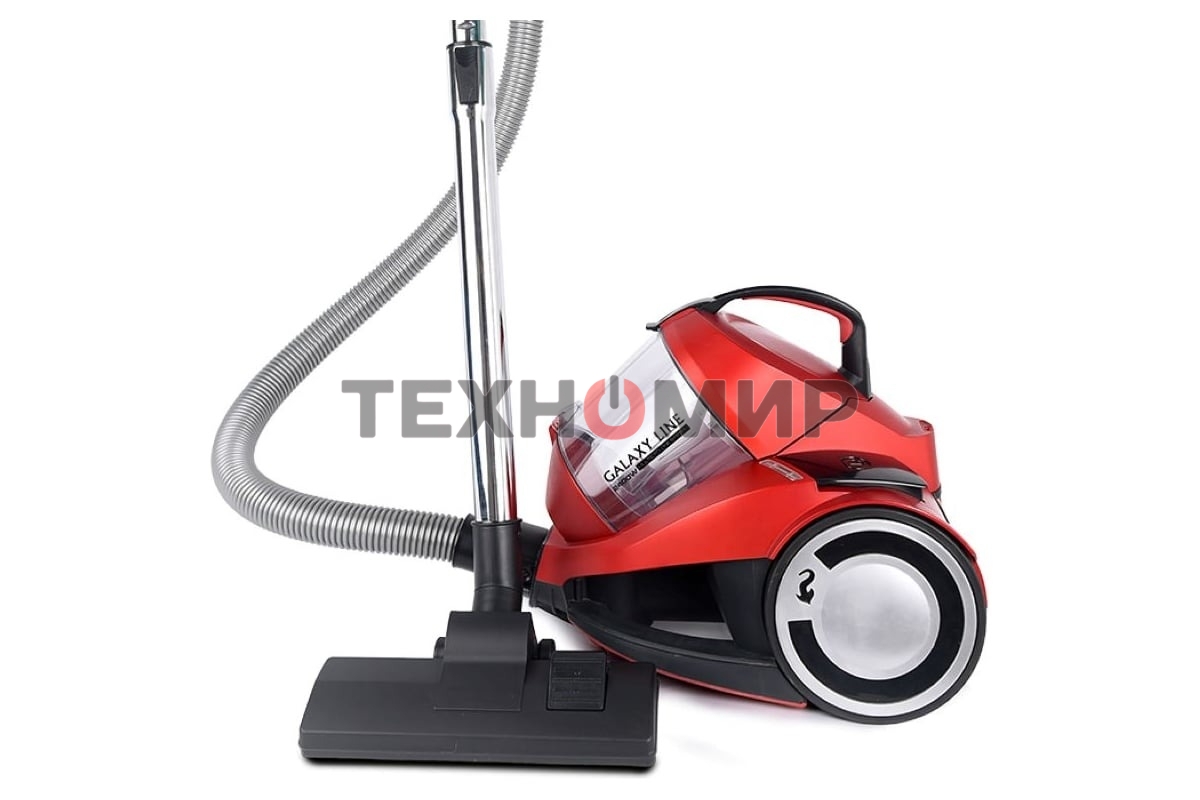 Пылесос Galaxy Line GL 6224 красный/черный, 300/2400 Вт, уборка сухая, пылесборник контейнер 2 л