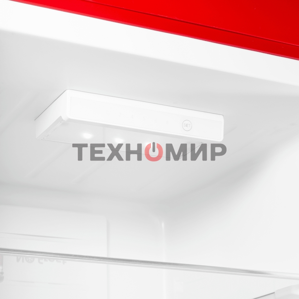 Холодильник Maunfeld MFF186NFRR красный двухкамерный 180/70л морозилка снизу