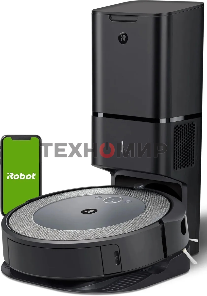 Робот-пылесос IROBOT Roomba i3+, серый/черный i355840plus_rnd