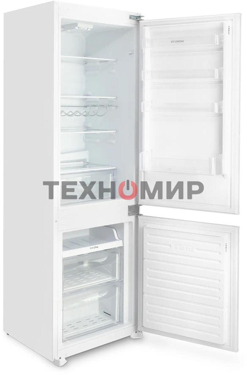 Встраиваемый холодильник Hyundai HBR 1771 2-хкамерн. белый