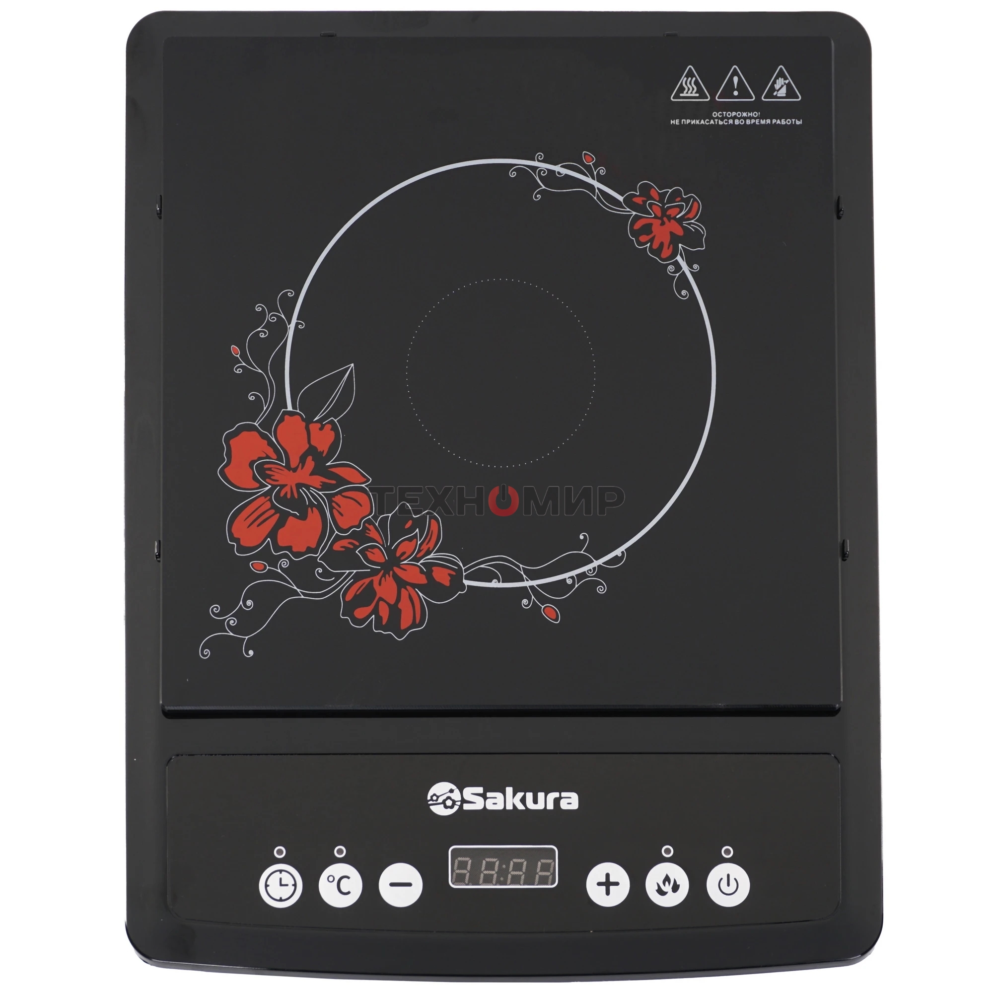 Плита настольная индукционная Sakura SA-7152FS 2000 Вт, ЖК- дисплей, корпус из закаленного стекла