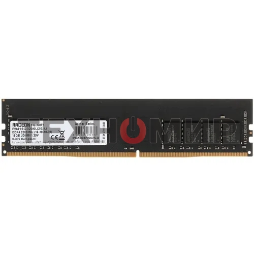 Оперативная память AMD Radeon R9, DDR4, 16Gb (1x16Gb), 3200MHz, CL16, DIMM, OEM
