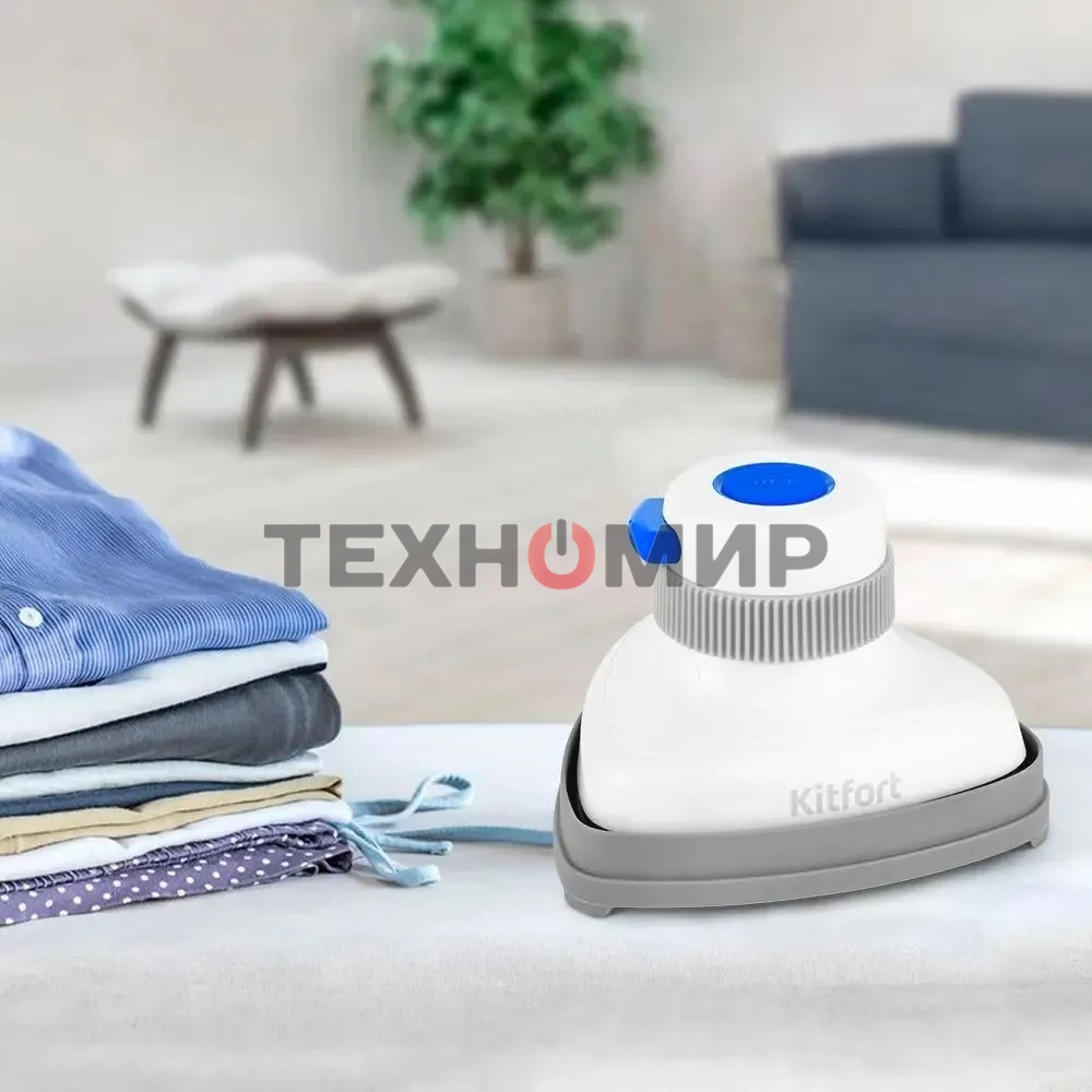 Отпариватель Kitfort КТ-9131-3 белый/синий, 800 Вт, 12 г/мин, 50 мл