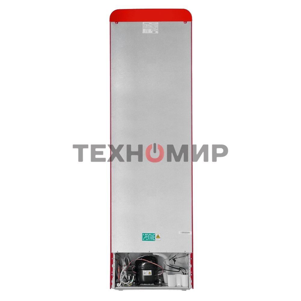 Холодильник Maunfeld MFF186NFRR красный двухкамерный 180/70л морозилка снизу