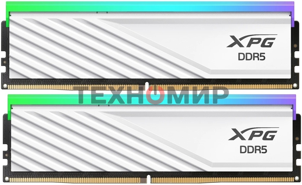 Оперативная память XPG Lancer Blade RGB, DDR5, 32GB (2x16 GB), 6000 MHz, CL36, радиатор, RGB, белый