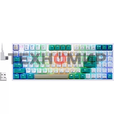 Клавиатура беспроводная Defender REDRAGON VEIGAR USB, Bluetooth/Радиоканал, бело-голубая