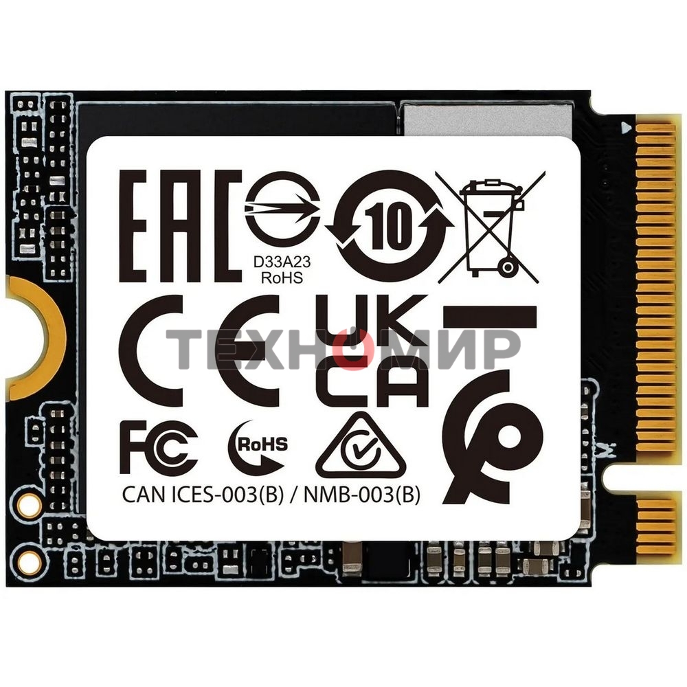 Накопитель SSD ADATA XPG GAMMIX S55, 2000 Gb, PCIe 4.0 x4, M.2 2230, NVMe, R/W 5000/3200, без радиатора