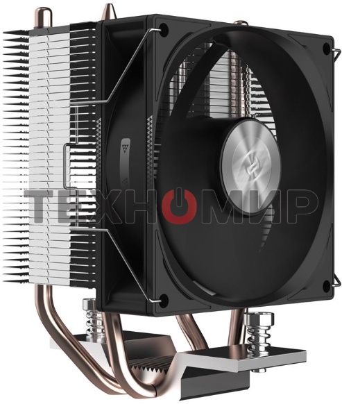 Кулер для процессора PCCooler R200 S115X/1200/1700/AM4/AM5 (TDP 110W, 90мм Non LED Fan, 2 тепловые трубки 6мм, 2200RPM, 28,3dBa)