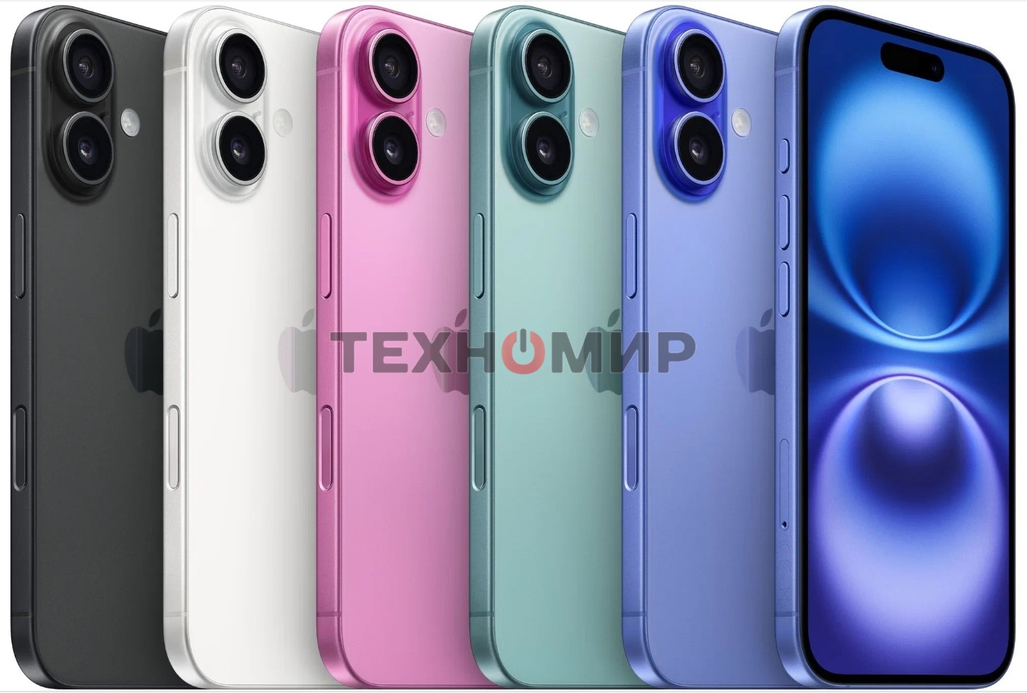 Смартфон Apple iPhone 16 A3287, 8/128Gb, бирюзовый