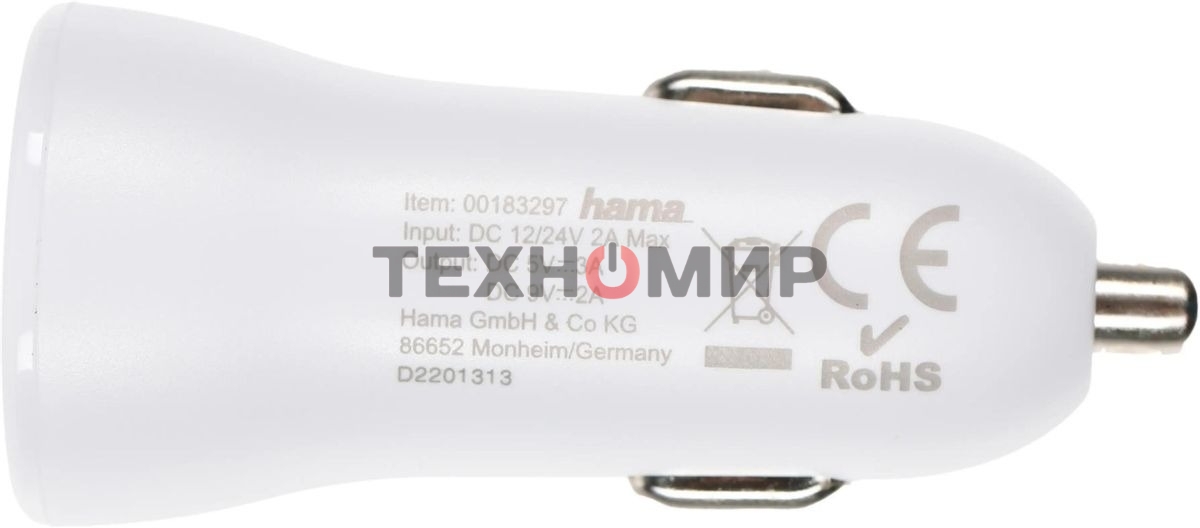 Комплект зарядное устройство Hama H-183297 3A PD для Apple кабель Apple Lightning/Type-C белый