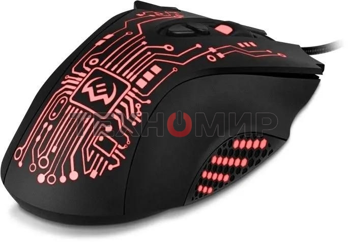 Мышь проводная SVEN RX-G715 черный, 3200 dpi, USB, кнопки - 8