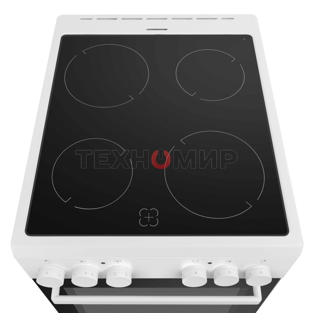 Плита электрическая Maunfeld MEC55CW07 белый, конфорок 4 шт, духовка 60 л, 50 см x 85 см x 60 см