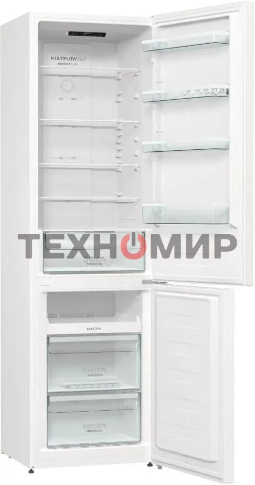 Холодильник Gorenje NRK6201PW4 белый двухкамерный 235/96л морозилка снизу